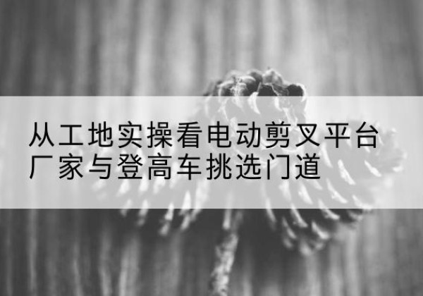 泸县电动剪叉升降平台厂家-从工地实操看电动剪叉平台厂家与登高车挑选门道